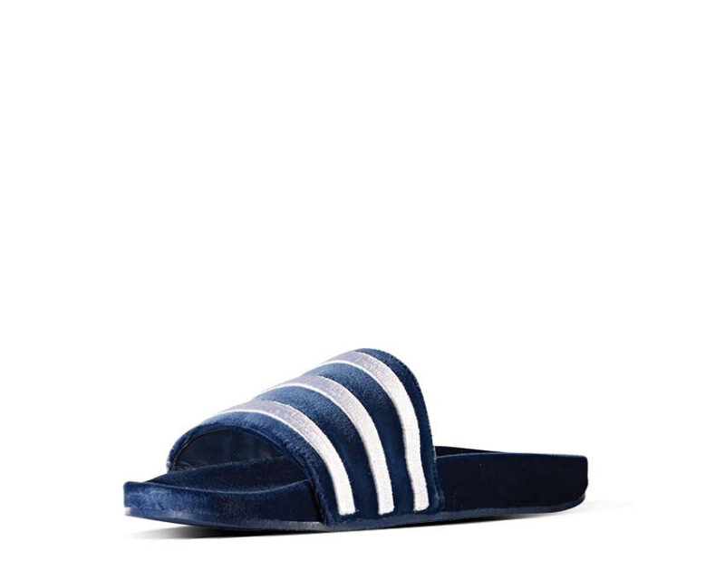 Adidas Adilette Slides Velvet Dark Blue – Image 3