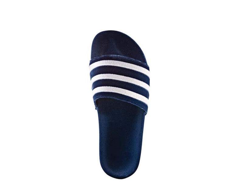 Adidas Adilette Slides Velvet Dark Blue – Image 4