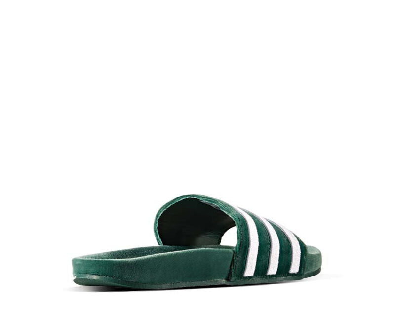 Adidas Adilette Slides Velvet Dark Green – Image 2