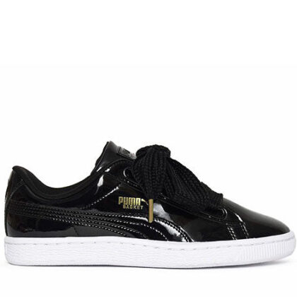 Puma Basket Heart Patent Black