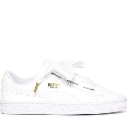 Puma Basket Heart Patent White