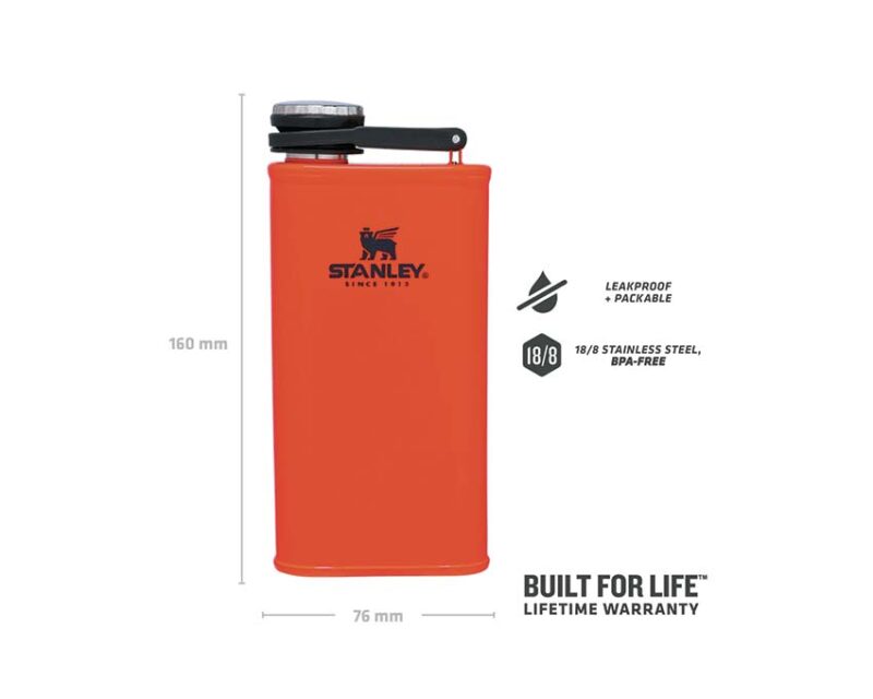Stanley Classic Easy Fill Wide Mouth Flask Blaze Orange – Image 3