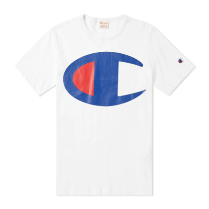 Champion Large C Tee White