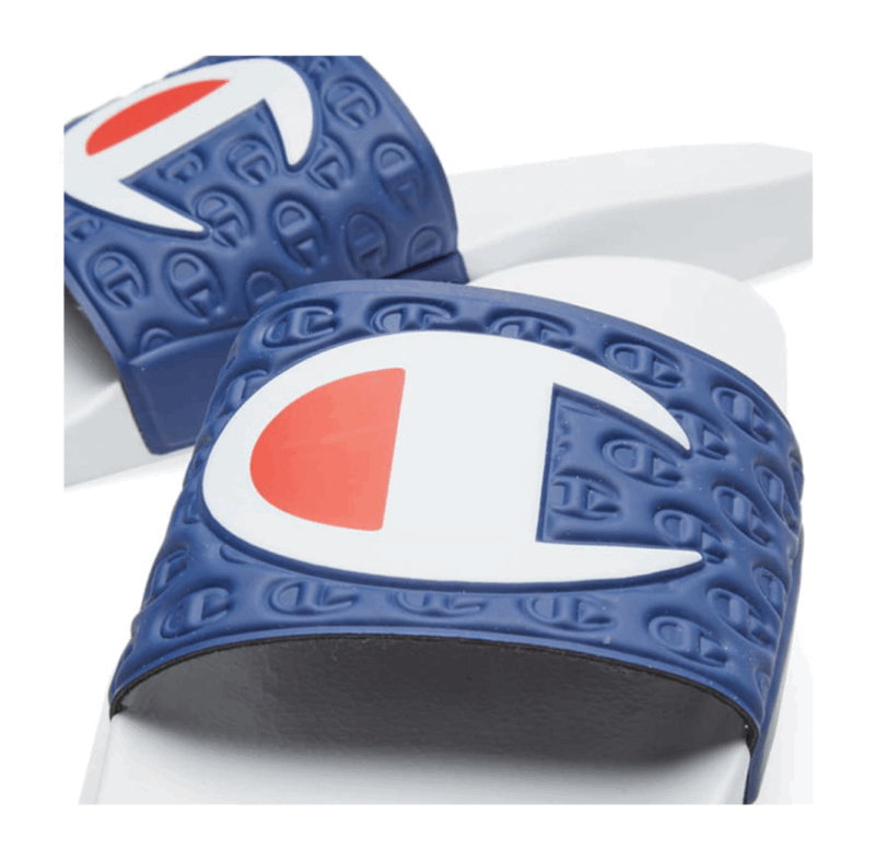 Champion Logo Slide White Navy – Image 3