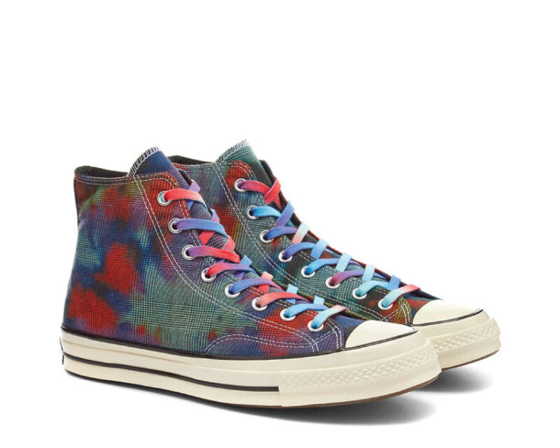 Converse Chuck 70 Hi Tie Dye Plaid – Image 2