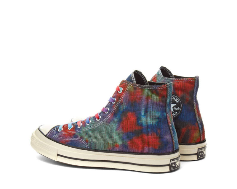 Converse Chuck 70 Hi Tie Dye Plaid – Image 3