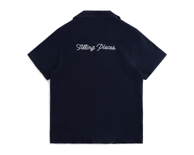Filling Pieces Resort Shirt Seersucker Navy – Image 2