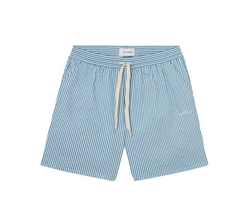 Les Deux Stan Stripe Seersucker Swim Shorts