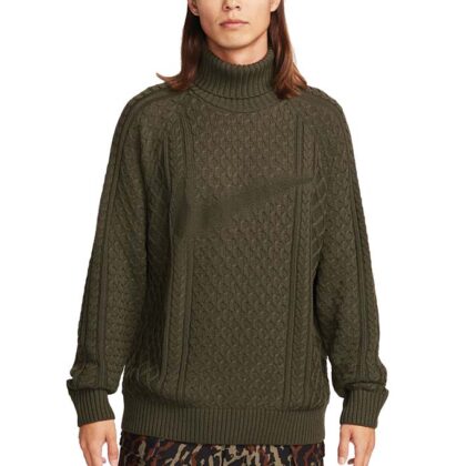 Nike Life Cable Knit Turtleneck Jumper