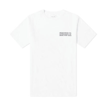 Wood Wood Info Logo Tee White