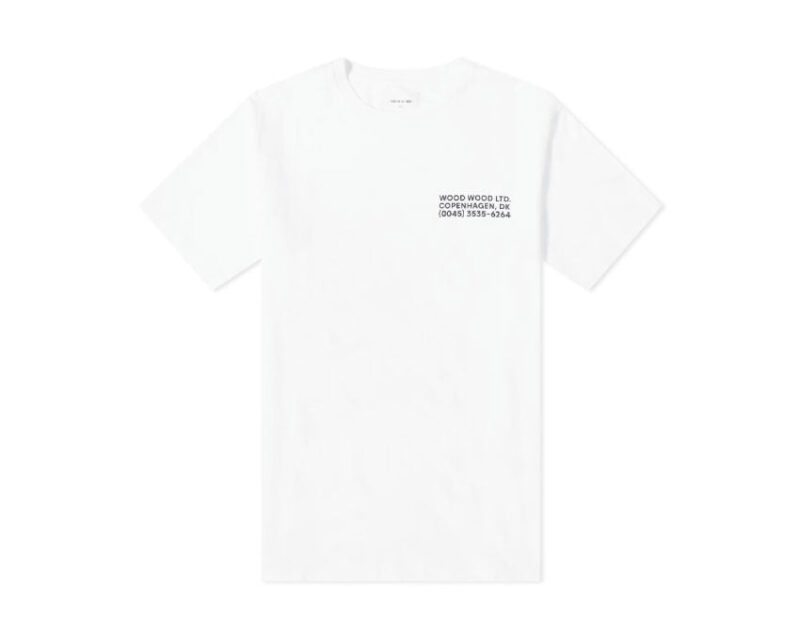 Wood Wood Info Logo Tee White